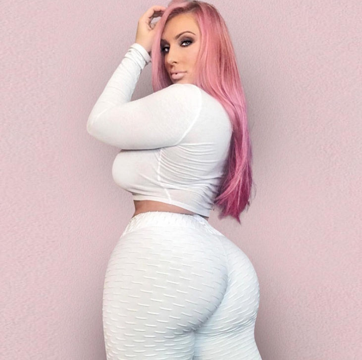 Booty Lifting Anti Cellulite Scrunch Leggings Without Pocket (Est. delivery: 6-10 days)