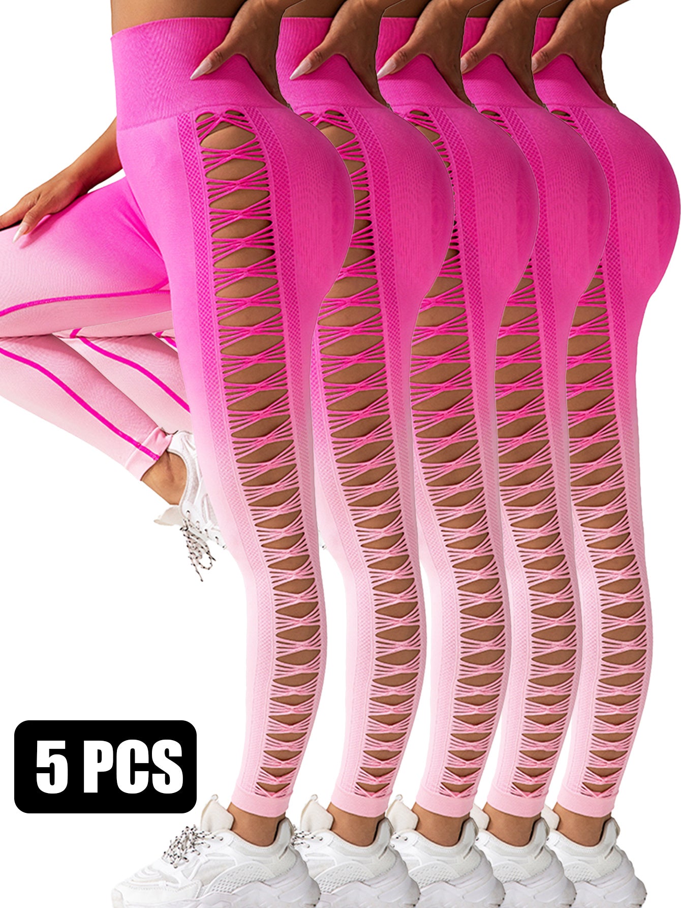 5PACK Gradient Butterfly Cutout Long Pants (Est.6-9 days)
