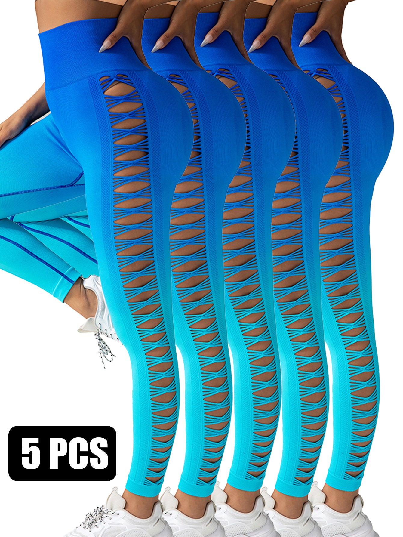 5PACK Gradient Butterfly Cutout Long Pants (Est.6-9 days)