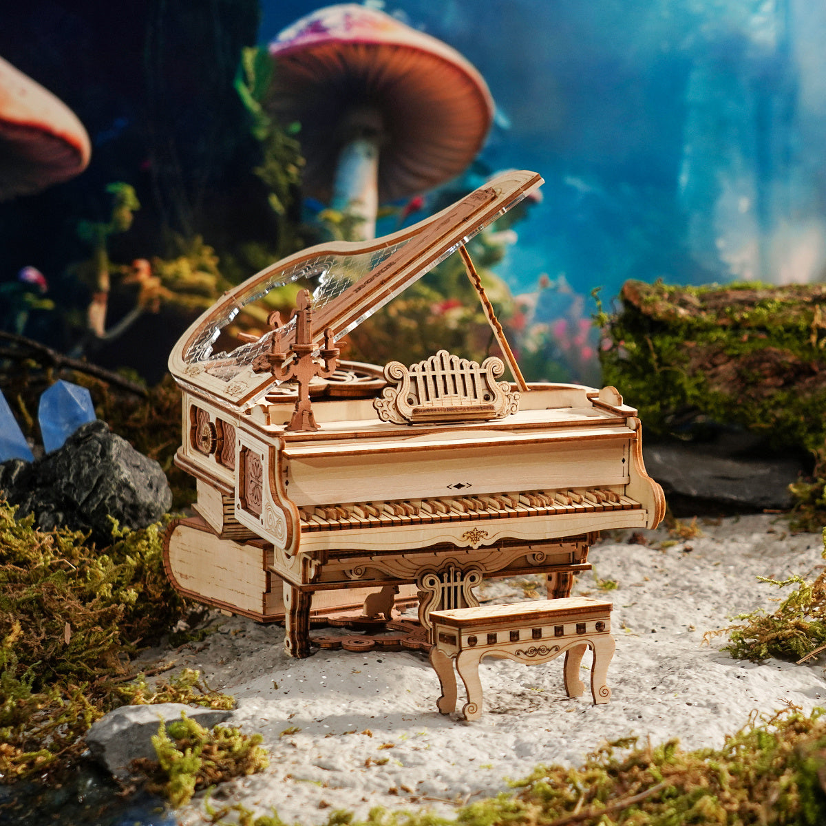 Robotime 223pcs 3D Wooden Puzzle Magic Piano Mechanical Music Box Toy (Est. delivery: 6-11 days)