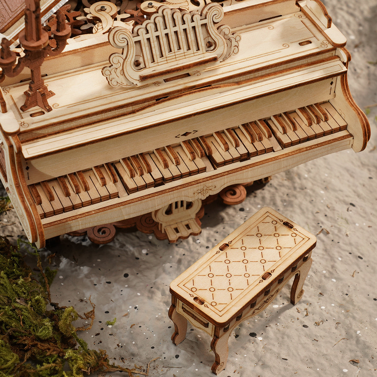 Robotime 223pcs 3D Wooden Puzzle Magic Piano Mechanical Music Box Toy (Est. delivery: 6-11 days)
