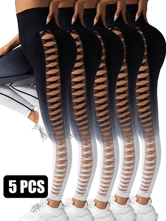 5PACK Gradient Butterfly Cutout Long Pants (Est.6-9 days)